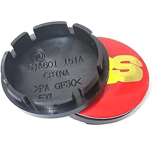 KAnduo 4 Stück Auto Radnabenkappen Radnabenabdeckung kompatibel mit für BBS 56MM 60MM 65MM 68MM,65mm- red-Gold von KAnduo