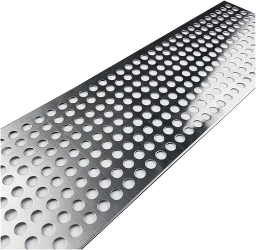 KAnduo Edelstahl-Lochblech 304 Edelstahl Lochblech Balkonschutz Auslaufsichere Fenstermatte Absturzsicheres Lochblech(32x100cm) von KAnduo