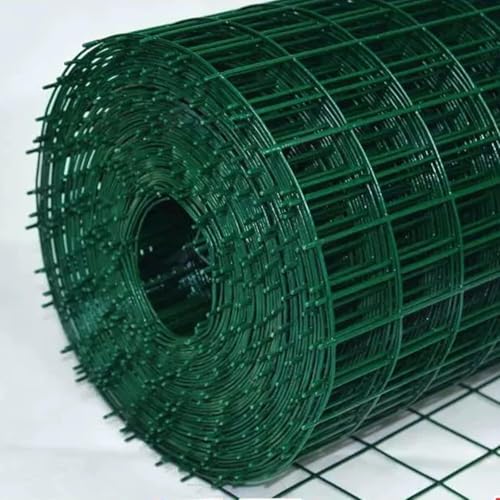 KAnduo Garten Maschendraht Mehrzweck-Drahtgeflechtrollen aus verzinktem Stahl mit grüner PVC-Beschichtung, Absperrgitter, Zaungeflecht(1.2x30m) von KAnduo