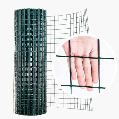 KAnduo Garten Maschendraht Mehrzweck-Maschendrahtzaun, grüne PVC-beschichtete Zaunrollen, Gartenzaunrollen(2.8mm) von KAnduo
