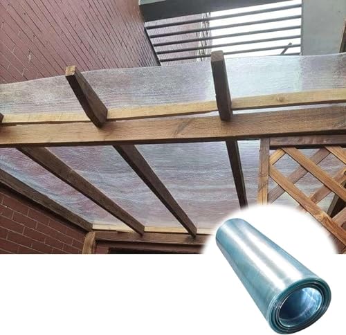 KAnduo Klare Polycarbonat-Dachplatte, Tageslichtplatte, UV-Schutz-Regendachabdeckung, leicht zu biegen und zu befestigen. Schneiden(1.2x8m) von KAnduo