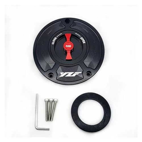 KAnduo Motorrad CNC Gas Tankdeckel Abdeckung Für Yamaha Für YZF-R1 Für YZF-R1M Für YZF-R3 Für YZF-R6 YZF-R6S YZF-R15 V3 YZF-R25 YZF-R125(2.) von KAnduo