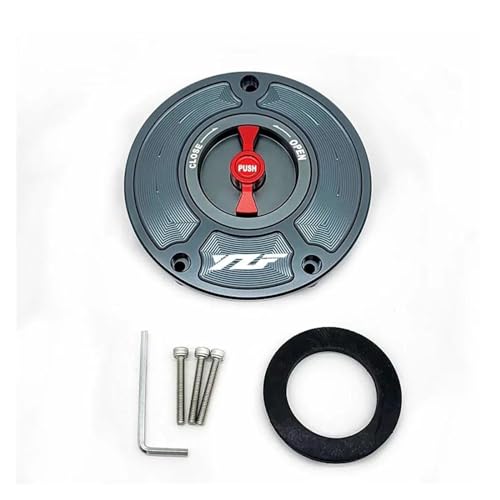 KAnduo Motorrad CNC Gas Tankdeckel Abdeckung Für Yamaha Für YZF-R1 Für YZF-R1M Für YZF-R3 Für YZF-R6 YZF-R6S YZF-R15 V3 YZF-R25 YZF-R125(6) von KAnduo
