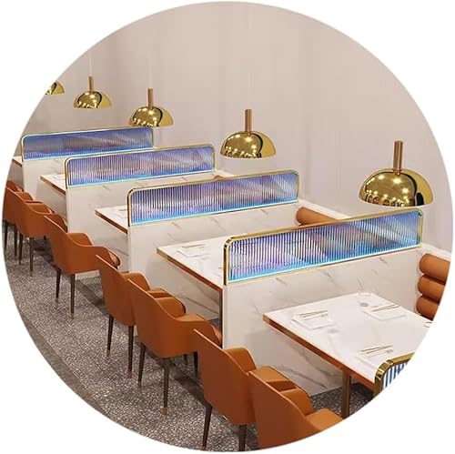 KAnduo Schreibtisch-Sichtschutz, Trennwand aus Glas for Cafés, Changhong, for Tischplatten, tragbare Arbeitskabinen, transparent(Blu,80x25cm) von KAnduo