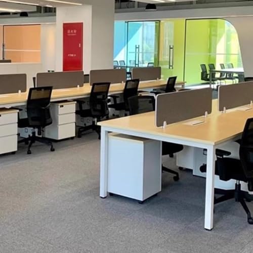 KAnduo Schreibtisch-Sichtschutzteiler, 2-teiliges Paneel, freistehende akustische Trennwand, geräuschreduzierende, schalldichte Trennwände(Bianco,30X100CM) von KAnduo