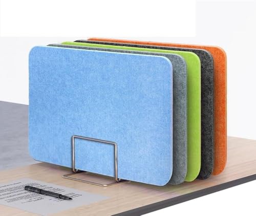 KAnduo Schreibtisch-Sichtschutzteiler, 4er-Pack, freistehende akustische Schallschutzplatten for Klassenzimmertische, schalldichte Trennwände(Blu,30X40cm) von KAnduo