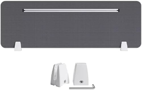KAnduo Schreibtisch-Sichtschutzteiler, abnehmbare Akustikplatten-Trennwände mit 2 Clips for Büros, Braries, Klassenzimmer, Bibliotheken(Gray-a,30X60CM) von KAnduo