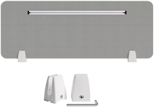 KAnduo Schreibtisch-Sichtschutzteiler, abnehmbare Akustikplatten-Trennwände mit 2 Clips for Büros, Braries, Klassenzimmer, Bibliotheken(Gray-b,30X100CM) von KAnduo