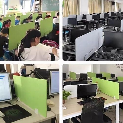 KAnduo Schreibtisch-Sichtschutzteiler, freistehende akustische Trennwand for Schreibtische for Bürostudenten, Testteiler, schalldicht(Gray-a,30X80CM) von KAnduo