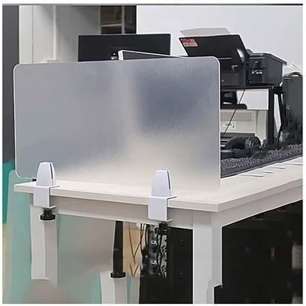 KAnduo Schreibtisch-Sichtschutzteiler, transparentes Paneel, Büro-Trennwand, mattiert, Acryl for Anklemmen for Schulen, Klassenzimmer, Schüler(30x80cm) von KAnduo