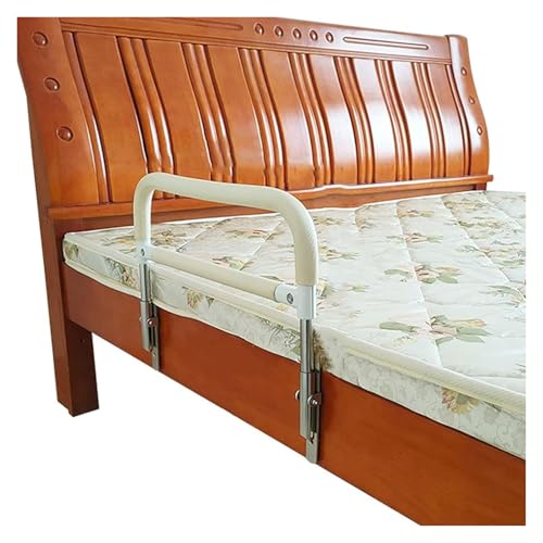 KAnduo Toiletten-Sicherheitsgeländer, Klappbare Bettstützgeländer for ältere Erwachsene, Haltegriff am Bett, Haltegriff for Aufstehen am Bett, Hilfe beim EIN- und Aussteigen(White,50cm) von KAnduo