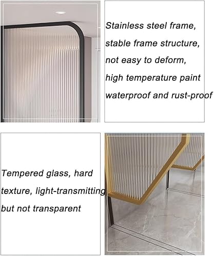 KAnduo Urinal-Trennwand mit gehärtetem Glas, wandmontierter Urinal-Bildschirm, wasserdichte Trennwand for Herrenurinal(Gold) von KAnduo