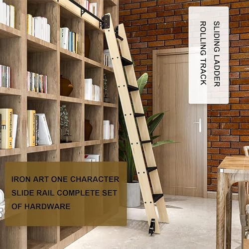 Kanduo Rollleitern Teleskop-Schiebeleiter-Hardware-Kit for Bibliotheken, Rollschienen-Komplettset for Zuhause und Büro (ohne Leiter)(3.3ft/100cm Track Kit) von KAnduo