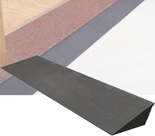 Kanduo rutschfeste Bordsteinrampe Anti-Rutsch-Rampe, Schwellenrampe for Innen und Außen, Rollstuhlrampe, Gummirampe, robust und langlebig(98 * 10 * 3cm) von KAnduo