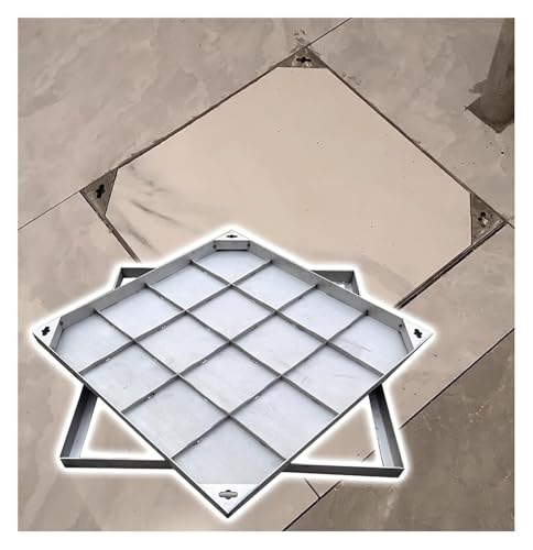 Klärgrubendeckel, versenkter Klärgrubendeckel, quadratischer rechteckiger Ersatzdeckel aus Edelstahl 304 for Bodenversorgungsschächte, Sondergröße(35x35cm(13.8"x13.8")) von KAnduo