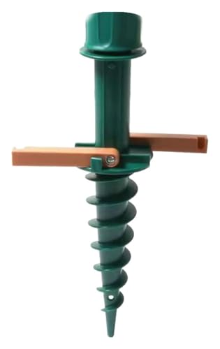 Sandanker for Strandschirme, Erdungsschraube for Sonnenschirme im Freien, verstellbarer Gartenschirmfuß mit Gewinde, sicherer Stand von KAnduo