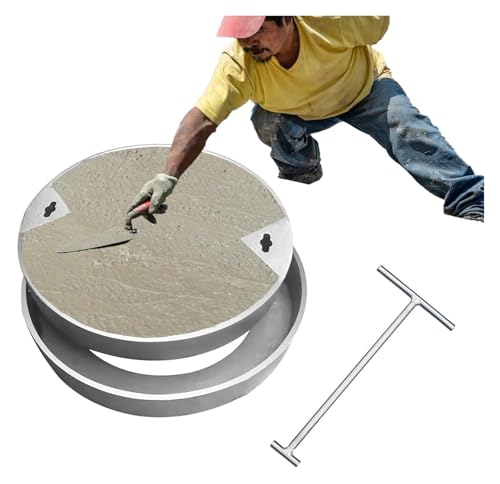 Schachtabdeckung aus Edelstahl for Klärgruben im Außenbereich, versteckte Unterputzmontage, große runde Abwasserdeckel, 16–40 Zoll, gewerbliche Hochleistungs(Dia 22 in) von KAnduo