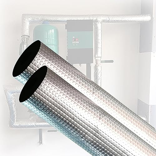Selbstklebende Aluminiumfolie Rohrisolierung, Professionelle Wasserrohr-Isolierrohr, Frost- Und Flammenbeständig Inner Diameter 22mm 27mm 32mm 43mm 63mm 76mm, 20/30mm Wandstärke, 0.95m Länge ( Size : von KAnduo