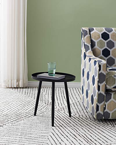 KB Designs Moderner Beistelltisch mit 3 Beinen, rund, Metall, Schwarz von KB Designs