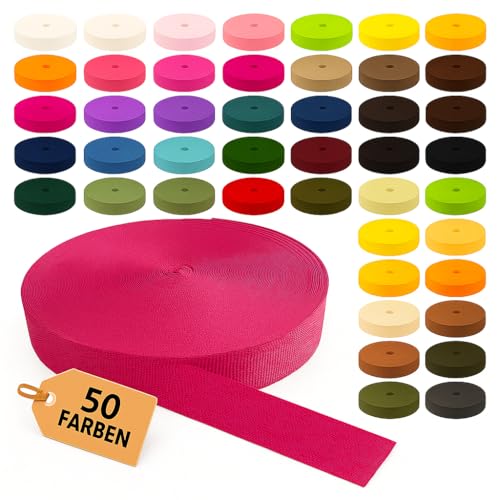 KBBB Gurtband 2m oder 5m lang – 50 Farben Breiten: 10mm 15mm 20mm 25mm 30mm 40mm 50mm Polypropylen KBBB Gurtband 2m oder 5m lang – 50 Farben Breiten: 10mm 15mm 20mm 25mm 30mm 40mm 50mm Polypropylen von KBBB