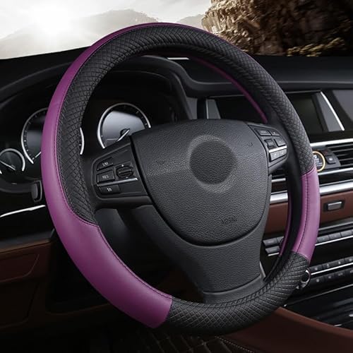 KBDDM Auto Lenkradabdeckung aus Mikrofaser Leder für Ford Kuga 2015-2020, Auto Lenkradbezug Lenkradhülle Lenkrad Abdeckung Lenkradschoner Auto Innenraum Zubehör, A-Purple von KBDDM