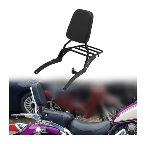 KBDDM Motorrad Hinterradgepäckträger für Y&amaha XV400 XV535 Virago XV 400 535 1987+, Motorrad Solositz Hinterradgepäckträger, Gepäckträger Komplett, Langer Stützbügel, Motorradzubehör,A von KBDDM