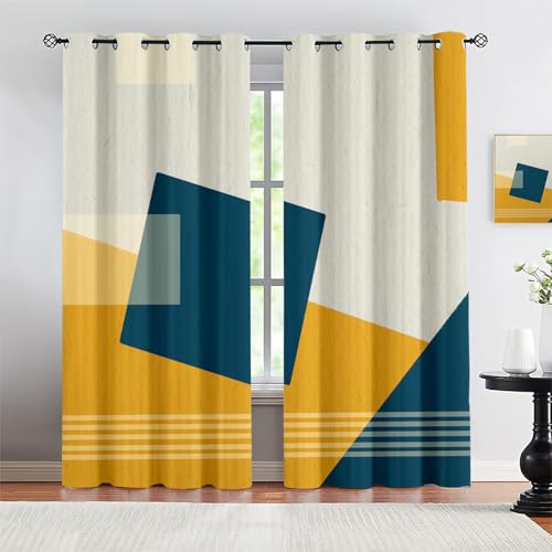 Kinder Gardinen Kinderzimmer Junge Mädchen Blickdicht Gelb Blau Geometrisch Mode Moderne Kunst 234X230Cm 2Er Set Verdunkelungsvorhang Thermovorhang Hitzeschutz Vorhänge Wohnzimmer Schlafzimmer Vorh Kinder Gardinen Kinderzimmer Junge Mädchen Blickdicht Gelb Blau Geometrisch Mode Moderne Kunst 234X230Cm 2Er Set Verdunkelungsvorhang Thermovorhang Hitzeschutz Vorhänge Wohnzimmer Schlafzimmer Vorh von KBDQGX
