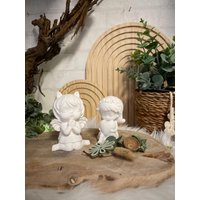 Deko Figur Engel, Keramik Engel Mädchen Taufe, Schutzengel, Keraflott Deko, Geschenk Kommunion, Konfirmation, Schutzengel Weiß von KBDekoHandmade