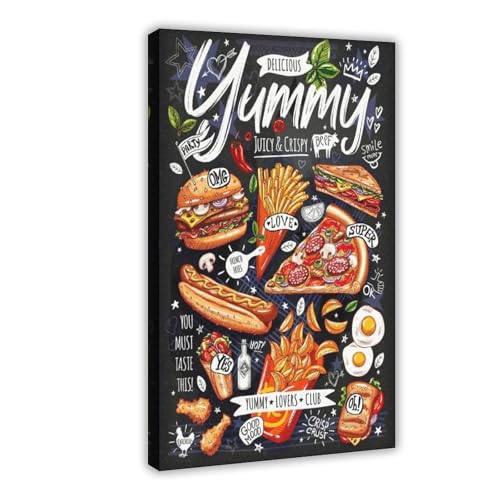 KBECNAU Kreide-Poster auf Leinwand, Motiv: Lebensmittel, Restaurant, Café, Wandkunst, Dekordruck, Bild Gemälde für Wohnzimmer, Schlafzimmer, Dekoration, 20 x 30 cm KBECNAU Kreide-Poster auf Leinwand, Motiv: Lebensmittel, Restaurant, Café, Wandkunst, Dekordruck, Bild Gemälde für Wohnzimmer, Schlafzimmer, Dekoration, 20 x 30 cm von KBECNAU