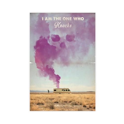 KBECNAU Poster auf Leinwand, Motiv: Breaking Bad I am the one who knocks, Wandkunst, Dekordruck, Bild Gemälde für Wohnzimmer, Schlafzimmer, Dekoration, 20 x 30 cm von KBECNAU