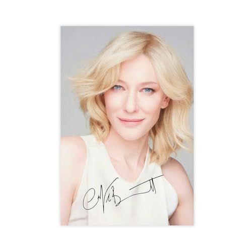 KBGDFSDF Cate Blanchett Autogramm-Poster (3) auf Leinwand, Wandkunstdruck, Bild, Gemälde, 30 x 45 cm von KBGDFSDF