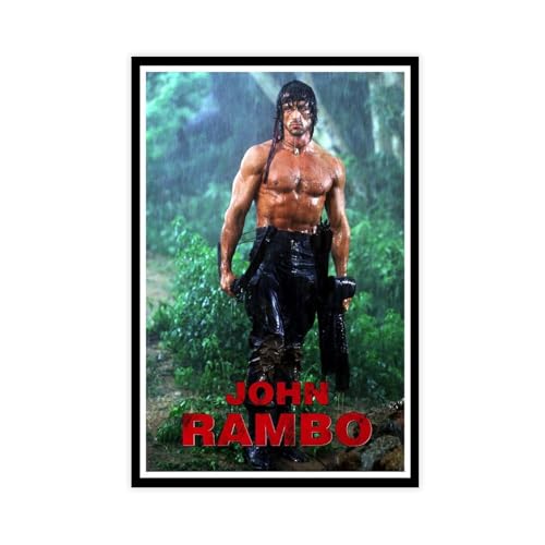 KBGDFSDF John Rambo Filmposter auf Leinwand, Schlafzimmer, Dekoration, Landschaftsdekoration, Geschenk, 60 x 90 cm KBGDFSDF John Rambo Filmposter auf Leinwand, Schlafzimmer, Dekoration, Landschaftsdekoration, Geschenk, 60 x 90 cm von KBGDFSDF