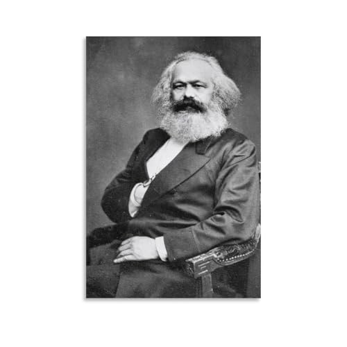 KBGDFSDF Karl Marx Leinwand-Poster, Schlafzimmer, Dekoration, Landschaft, Büro, Raumdekoration, Geschenk, 60 x 90 cm von KBGDFSDF