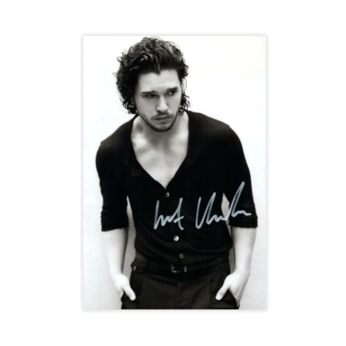 KBGDFSDF Kit Harington Autogramm-Poster (1) Leinwandposter Schlafzimmer Dekor Landschaft Dekor Geschenk 20 x 30 cm von KBGDFSDF