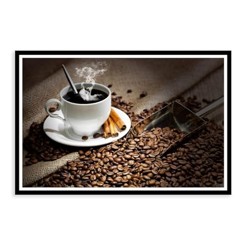 KBGDFSDF Kunstdruck auf Leinwand, Motiv: Kaffee-Zimt, 50 x 75 cm von KBGDFSDF