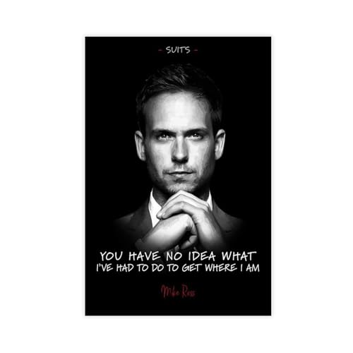 KBGDFSDF Leinwandposter aus der TV-Show-Serie, Motiv: Anzüge von Mike Ross-Zitaten, Wandkunstdruck, Gemälde, 20 x 30 cm KBGDFSDF Leinwandposter aus der TV-Show-Serie, Motiv: Anzüge von Mike Ross-Zitaten, Wandkunstdruck, Gemälde, 20 x 30 cm von KBGDFSDF