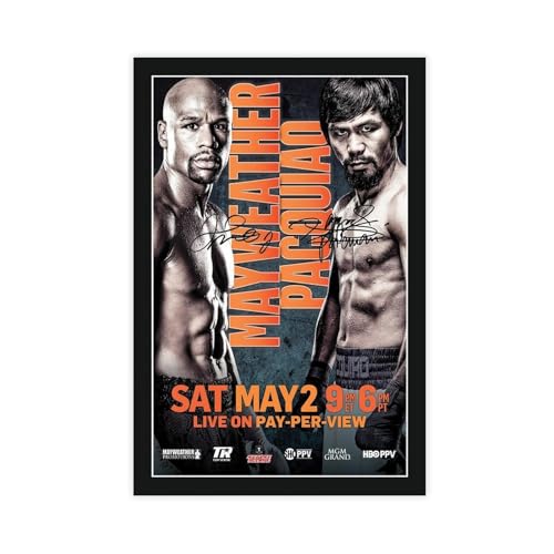 KBGDFSDF Mayweather Pacquiao Fight Boxing Autogramm-Poster, Leinwand-Poster, Wandkunstdruck, Bild, Gemälde, 20 x 30 cm von KBGDFSDF