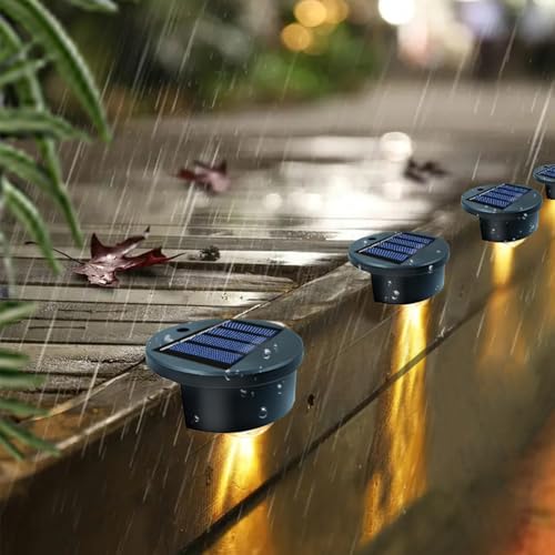 KBIBCK 4 Stück Solarlampen für Außen Garten, Solar Aussentreppenleuchten, Wasserdichte Solarleuchten Garten Dekoration, Poolbeleuchtung Schwimmende Lampen für Pools Pool Zubehör Outdoor,Warmweiß von KBIBCK