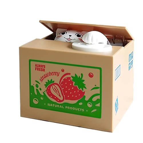 KBIBCK Karikatur Katze Spardose für Kinder, Elektronisches Sparschwein, Spardose Lustig, Automatisch Stehlende Katze Münzbox, für Kinder Mädchen Spielzeug Geburtstag Geschenk KBIBCK Karikatur Katze Spardose für Kinder, Elektronisches Sparschwein, Spardose Lustig, Automatisch Stehlende Katze Münzbox, für Kinder Mädchen Spielzeug Geburtstag Geschenk von KBIBCK
