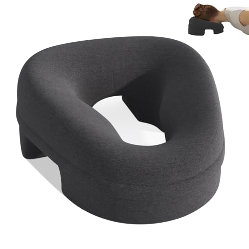 KBIBCK Massage-Gesichtswiegenkissen, Lochkissen Massage Kopfstütze, Massage Gesichtskissen, U-förmiges Lochkissen Massage Kopfstütze (grau) von KBIBCK