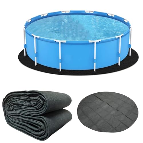 KBIBCK Pool-Bodenmatte, Pool-Bodentuch, 4 m, Schwimmbad-Schutz-Pad, Pool-Bodenmatten, Schwimmbadmatte zum Schutz des oberirdischen Pools, rund von KBIBCK