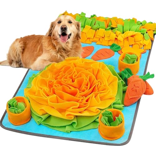 KBIBCK Schnüffelmatte für Hunde, 80 x 50 cm, interaktive Fütterungsmatte für geistige Stimulation & langsames Essen, Haustier-Leckerli-Matte, interaktives Hundespielzeug für Welpen-Leckmatte von KBIBCK