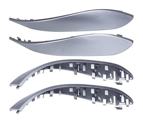 KBKEUBUAD Türgriff Handschuh Für 3 4 Serie F30 F80 F31 F32 F33 F34 F35 F36 2012-2018 Griffabdeckung Auto Innentür Dekoration(Silber) von KBKEUBUAD