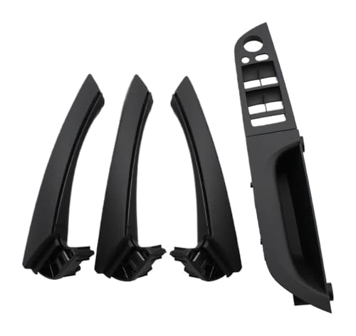 KBKEUBUAD Türgriff Handschuh Für 3er E90 E91 316 318 320 325 328i 2004-2012 Innentürgriff Mit Abdeckungsverkleidung Kompletter Satz(Schwarz,37.5 High-end) von KBKEUBUAD