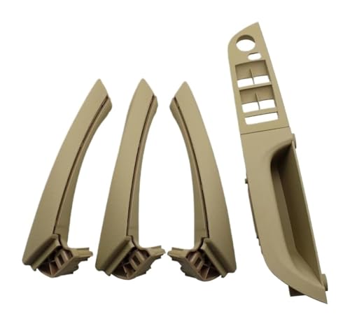 KBKEUBUAD Türgriff Handschuh Für 3er E90 E91 316 318 320 325 328i 7-teiliges Set Türgriff-Armlehnenabdeckung Rechts Für Fahrerseite(Beige,Low-end 37.5) von KBKEUBUAD