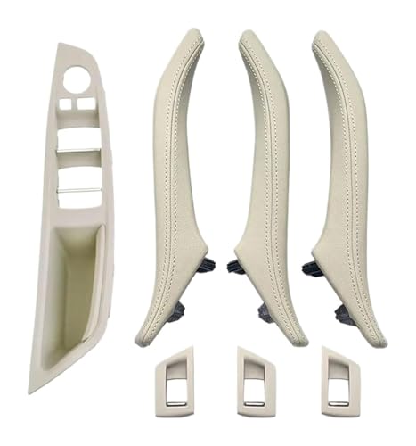 KBKEUBUAD Türgriff Handschuh Für 5 Series F10 F11 520 523 525 528 2010-2017 Fensterheberschalter Armlehnenabdeckung Tür Ledergriff(Oyster,A) von KBKEUBUAD