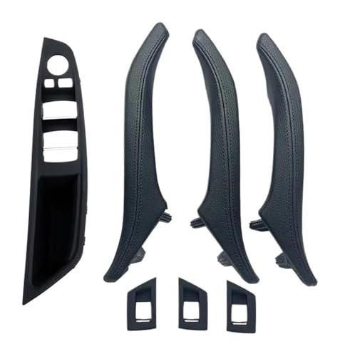 KBKEUBUAD Türgriff Handschuh Für 5 Series F10 F11 520 523 525 528 2010-2017 Innenfensterheberschalter Armlehnenabdeckung Türledergriff(Schwarz,A) von KBKEUBUAD