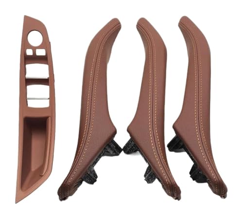 KBKEUBUAD Türgriff Handschuh Für 5 Series F10 F11 520d 523i 525i 528i 530i 535i 540i 2010-2017 4-teiliges Set Auto LHD Innentürgriff(Braun,A) von KBKEUBUAD