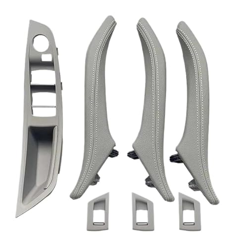 KBKEUBUAD Türgriff Handschuh Für 5 Series F10 F11 F18 520i 523i 525i 528i 535i 2010-2017 7-teiliges Set LHD RHD Armlehne Innenausstattung Leder Türgriff(Grey,LHD) von KBKEUBUAD