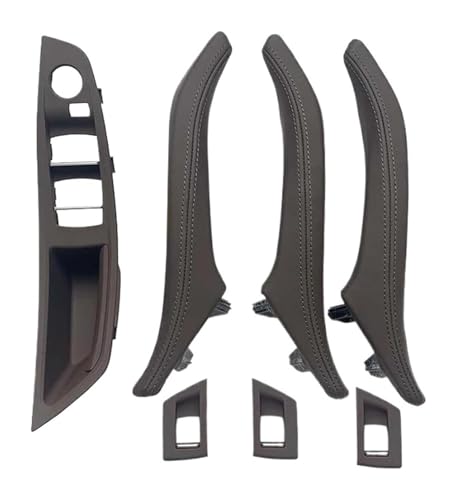 KBKEUBUAD Türgriff Handschuh Für 5 Series F10 F11 F18 520i 523i 525i 528i 535i 2010-2017 7-teiliges Set LHD RHD Armlehne Innenausstattung Leder Türgriff(Moka,LHD) von KBKEUBUAD